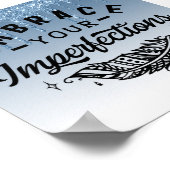 ブルードリップグリッター感動的引用文ポスター ポスター (角)