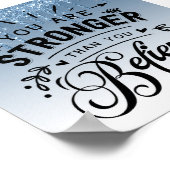 ブルードリップグリッター感動的引用文ポスター ポスター (角)