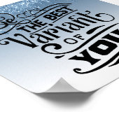 ブルードリップグリッター感動的引用文ポスター ポスター (角)