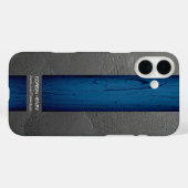 ブルードリップネームアブストラクトテクスチャー Case-Mate iPhoneケース (裏面 (横))