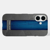 ブルードリップネーム抽象テクスチャー Case-Mate iPhoneケース (裏面 (横))