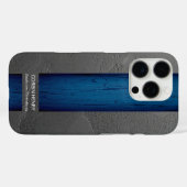 ブルードリップネーム抽象テクスチャー Case-Mate iPhoneケース (裏面 (横))