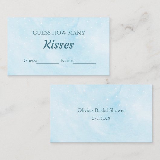 ブルードリーミー推測いくつのキスブライダルゲーム エンクロージャーカード (正面/裏面)