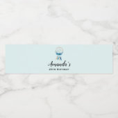 ブルードリームキャッスタイリッシュチャーボホデザイン ペットボトルラベル (シングルラベル)