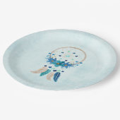 ブルードリームキャッスタイリッシュチャーボホデザイン ペーパープレート (アングル)