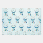 ブルードリームキャッスタイリッシュチャーボホデザイン ラッピングペーパーシート (正面2)