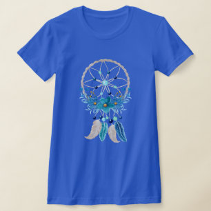 ブルードリームキャッスタイリッシュチャーボホデザイン Tシャツ