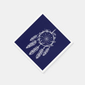 ブルードリームキャッチャー先住民アメリカンウェディングパーティー スタンダードカクテルナプキン (角)
