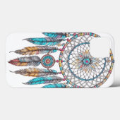 ブルードリームキャッチャー神秘的 Case-Mate iPhoneケース (裏面 (横))