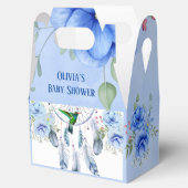 ブルードリームキャッチャーHummingbird男の子ベイビーシャワー フェイバーボックス (オープン)