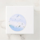 ブルードリームグリーンリーフパーティーデザインの好意 フェイバータグ (インサイチュ)