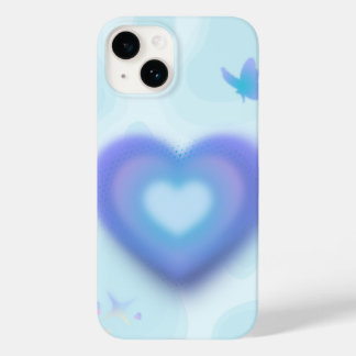 🦋 ブルードリームハートケース Case-Mate iPhone 14ケース