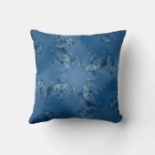 ブルードリームレースのよう抽象芸術スワーズクッション クッション (裏面)