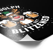 ブルードルフが祝福されたクリスマスのトナカイBを得よう フォトプリント            (角)