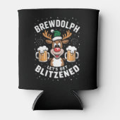 ブルードルフが祝福されたクリスマスのトナカイBを得よう 缶クーラー (正面)