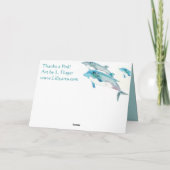 ブルードルフィンアートおもしろいサンキューカード サンキューカード (裏面)