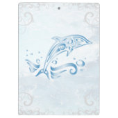 ブルードルフィンクリップボパーソナライズされたード クリップボード (裏面)