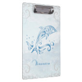 ブルードルフィンクリップボパーソナライズされたード クリップボード (右)