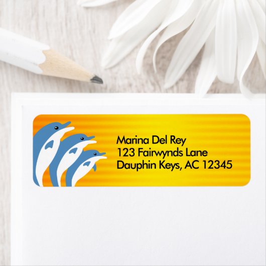 ブルードルフィンズ踊りインザトロピカルサン ラベル (インサイチュ)