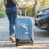 ブルードルフィンティキスタイルパターン(の模様が)ある海洋生物 シール (スーツケースインサイチュ)