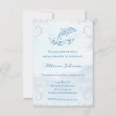 ブルードルフィンブライダルシャワー招待状 招待状 (正面)