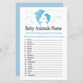 ブルードルフィンベビーアニマルズネームゲーム (正面/裏面)