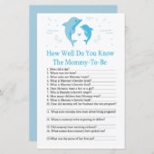 ブルードルフィン赤ちゃんシャワーゲームをどれだけ知っているか (正面/裏面)