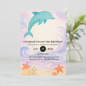 ブルードルフィン&スターフィッシュ海誕生日 招待状 (スタンド正面)