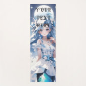 ブルードレスに青い髪を入れたマーメイドカスタム ヨガマット (正面)