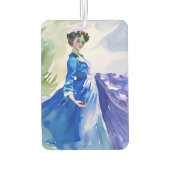 ブルードレスのレディ – 水色絵を描の カーエアーフレッシュナー (裏面)