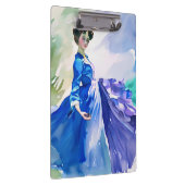 ブルードレスのレディ – 水色絵を描の クリップボード (右)