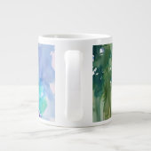 ブルードレスのレディ – 水色絵を描の ジャンボコーヒーマグカップ (裏面)