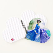 ブルードレスのレディ – 水色絵を描の ノートブック (内部)