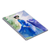 ブルードレスのレディ – 水色絵を描の ノートブック (右側)