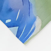 ブルードレスのレディ – 水色絵を描の フリースブランケット (角)