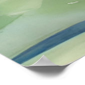 ブルードレスのレディ – 水色絵を描の ポスター (角)