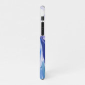 ブルードレスのレディ – 水色絵を描の iPhoneケース (左側)