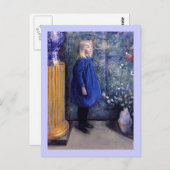 ブルードレスを着たウナ ポストカード (正面/裏面)