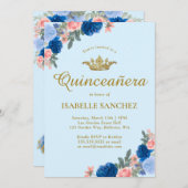 ブルードレスアンドフローラキンセアニェラ 招待状 (正面/裏面)