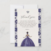 ブルードレスウォールタイルクインセアニラ サンキューカード (正面)