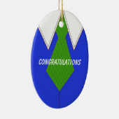 ブルードレスシャツとネクタイのお祝い セラミックオーナメント (右)