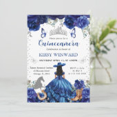 ブルードレスブラックヘアサロンプリンセスキンセアニェラ 招待状 (スタンド正面)