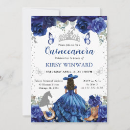 ブルードレスブルネットサロンプリンセスキンセアニェラ 招待状