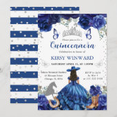 ブルードレスブルネットサロンプリンセスキンセアニェラ 招待状 (正面/裏面)