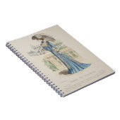 ブルードレビクトリアンスパリヴィンテフランスのージュアド ノートブック (右側)