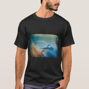 ブルードロップレットフェザーアート Tシャツ