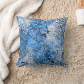 ブルードロップ抽象化 クッション (ブランケット)