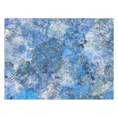 ブルードロップ抽象化 テーブルクロス (正面(横))