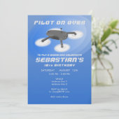 ブルードローンレースRC航空機誕生日 招待状 (スタンド正面)