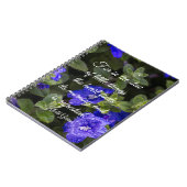 ブルードワーフモーニンググローリー感動的引用文 ノートブック (左側)